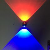 LED op en neer licht wandlamp dubbelzijdig kristal aluminium lichten bovenste uitlaat  macht: 2W (gemengde kleur licht)