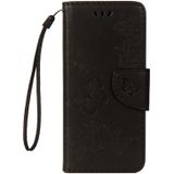 Voor Galaxy S9 Vintage relif bloemen vlinder patroon horizontale Flip lederen draagtas met kaartslot & houder & portemonnee & Lanyard(Black)