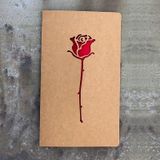 10 PCS Retro Kraft Papier Uitgehold liefde wenskaart Valentine Day Message Card (Rose)