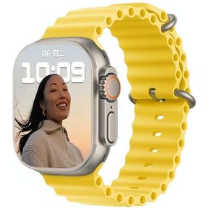 T800 Ultra 1 99 inch Ocean siliconen band smartwatch ondersteuning hartslag / ECG