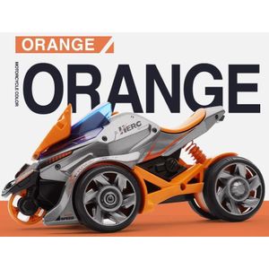 Alloy Katapult 2 in 1 Launcher Motorcycle Model Cool Children Toy (Orange)