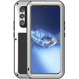 Voor Samsung Galaxy S22+ Love Mei Metal Shockproof Waterdichte stofdichte beschermende telefoonhoesje met glas