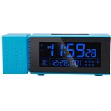 TS-P30 Multifunctionele NachtlichtAlarm Digitale Klok met FM Radio & Temperatuur / Vochtigheid Display & IR Sensor Functie(Blauw)