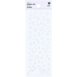 10 stks Laser Hot Stempelen en Hot Silver Sticker PVC Waterdicht Zelfklevend Handrekening Decoratie Afdichting Sticker (nummer 12)