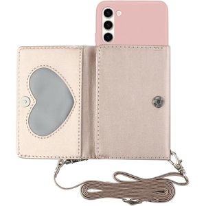 Voor Samsung Galaxy S23+ 5G Crossbody Lanyard Wallet Card Bag Telefoonhoes