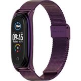 For Xiaomi Mi Band 6 / 5 / 4 / 3 Mijobs Milan Buckle Plus Stainless Steel Replacement Watchband(Purple)