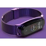 For Xiaomi Mi Band 6 / 5 / 4 / 3 Mijobs Milan Buckle Plus Stainless Steel Replacement Watchband(Purple)