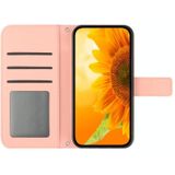 Voor Xiaomi Redmi Note 10 Pro 5G / Poco X3 GT Huid Voelen Zon Bloempatroon Flip lederen telefoonhoes met Lanyard