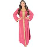 Dames Hot Diamond Ribbon Kant Robe Jurk (Kleur: Roze Maat: XXL)