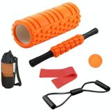 45cm 6 stks/set EVA Hollow Foam Roller Spier Ontspanning Roller Yoga Kolom Set Fitness Apparatuur (Oranje)