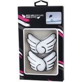 4-delige engel vleugel vorm Cartoon stijl PVC auto Auto Bescherming anti-kras deur Guard decoratieve Sticker (wit)