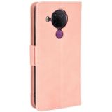 Voor Nokia 5.4 Skin Feel Calf Patroon Horizontale Flip Lederen Case met Houder & Card Slots > Fotolijst (Roze)