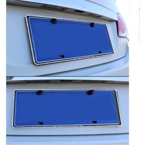 2 PC's auto License Plate Frames auto Styling Kentekenplaat Frame Magnesium legering universele nummerplaat houder auto Accessories(Silver)