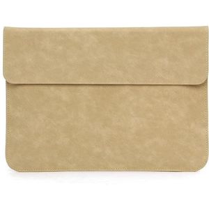 Horizontal Matte PU Laptop Bag For Macbook 11 Inch A1465/A1370(Liner Bag  Khaki)