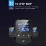 BT06 1.4 inch auto MP3-speler FM-zender QC3.0 Snelle lading Ondersteuning Bluetooth Handsfree / TF-kaart