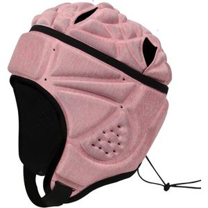 1933 Zachte voetbalhelm Sportroller Skating Protective Cap (roze garen)