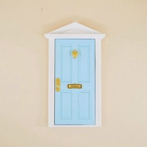 1:12 Doll House miniatuur sprookje deur spelen huis speelgoed (hemelsblauw)