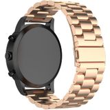 22mm Stalen polsband horlogeband voor Fossil Hybrid Smartwatch HR  Male Gen 4 Explorist HR / Male Sport (Rose Gold)