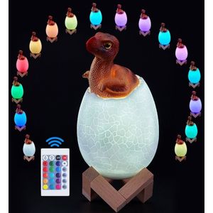 Stelen Egg Dragon Shape Creative Touch 3D Decoratieve Night Light  16-kleuren Patting Afstandsbediening Versie