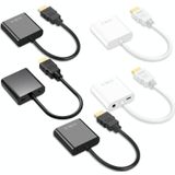 2 stks Jasoz 1080P HDMI naar VGA Converter Zuurstofvrije koperkern  kleur: met audio