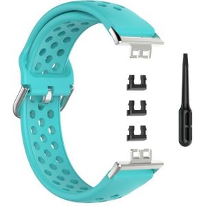 Voor Huawei Watch Fit 18mm Sport Style Silicone Solid Color Replacement Strap Watchband (Mint Green)