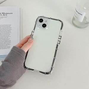 Voor iPhone 13 Lichtgevende TPU-telefoonhoes (transparant zwart)