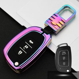 Auto Lichtgevende all-inclusive zinklegering sleutel beschermhoes shell voor Hyundai C Style Vouwen 3-knop (Kleur)