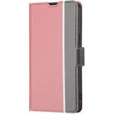 For Motorola Moto G42 Twill Texture Side Button Leather Phone Case(Pink)