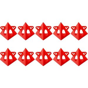 10 stks/pak Houtbewerking Verf Piramide Stands Kegel Ondersteuning Stand (Rood)