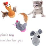 3 STKS huisdier kat hond speelgoed pluche tuimelaar valse dieren interactieve teaser Toy (vogel)