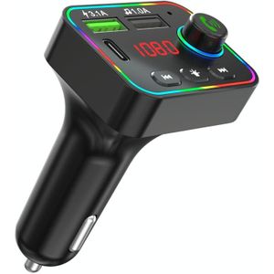 F4 auto MP3-speler FM-zender Kleurrijke achtergrondverlichting USB-oplader Dual USB-auto-accessoires