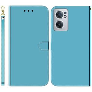 For OnePlus Nord CE 2 5G Imitated Mirror Surface Horizontal Flip Leather Phone Case(Blue)