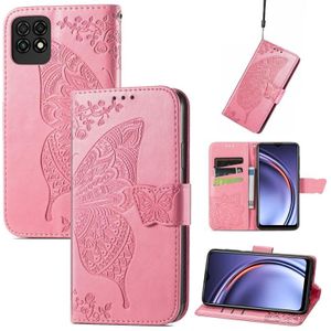 Voor Huawei Maimang 10 SE Butterfly Love Flower Relif Horizontale Flip Leren Case met Houder & Card Slots & Wallet & Lanyard (Pink)