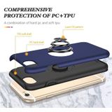 PC + TPU schokbestendige magnetische beschermhoes met onzichtbare ring houder voor iPhone 6 (blauw)