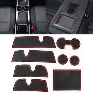 Auto water Cup poort slot matten plastic rode anti-slip interieur deur pad voor Toyota Highlander 2009-2013