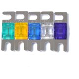 5 STKS auto audio AFS mini ANL 30A 40A 60A 80A 100Amp fuse nicked verguld