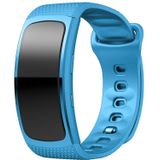 Siliconen polsband horloge band voor Samsung Gear Fit2 SM-R360  polsband maat: 150-213mm (licht blauw)