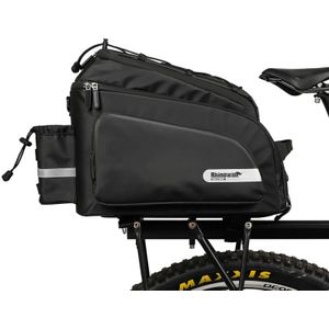 Rhinowalk Bike Rear Carrying Bag Mountain Bike Medium en Long-distance Riding Waterproof Bike Bag (Full Black)