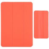 Voor iPad Pro 12 9 inch (2020) horizontale flip ultradunne dubbelzijdige clip magnetische PU lederen behuizing met drie vouwen houder & slaap / wake-up functie(oranje)