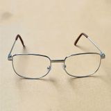 Volledige metalen frame hars lenzen Presbyopic glazen leesbril + 2.00 D (zilver)