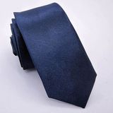 Mannen smalle casual pijl skinny stropdas slanke stropdas (Navy)