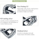 S925 Sterling Silver Heart-vormige Hollow Diamond Kralen DIY Armband Accessoires