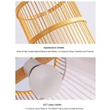 YWXLight Home decoratie verlichting Chinese stijl eenvoudige bamboe en rotan lange kroonluchter (Warm wit)