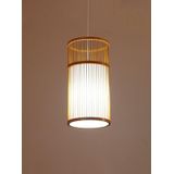 YWXLight Home decoratie verlichting Chinese stijl eenvoudige bamboe en rotan lange kroonluchter (Warm wit)