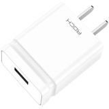 ROCK T6 1A Single USB Port Travel Charger Power Adapter  CN Plug(White)