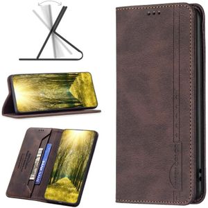 For Sony Xperia 1 III Magnetic RFID Blocking Anti-Theft Leather Phone Case(Brown)