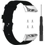 Voor Garmin Forerunner 45 / 45S / Swim 2 Universal Nylon Canvas Replacement Wrist Strap Horlogebandje(Zwart)