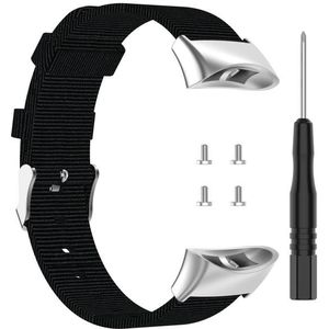 Voor Garmin Forerunner 45 / 45S / Swim 2 Universal Nylon Canvas Replacement Wrist Strap Horlogebandje(Zwart)