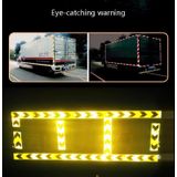 PVC Crystal Color Arrow Reflecterende Film Truck Honeycomb Richtlijnen Waarschuwingstape Stickers 5cm x 25m (Geel Zwart)