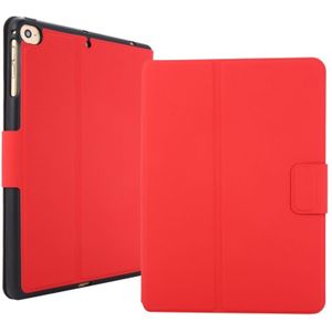 Voor iPad mini 5 / 4 / 3 / 2 / 1 Elektrisch geperste textuur horizontale flip lederen behuizing met houder & pen slot (rood)